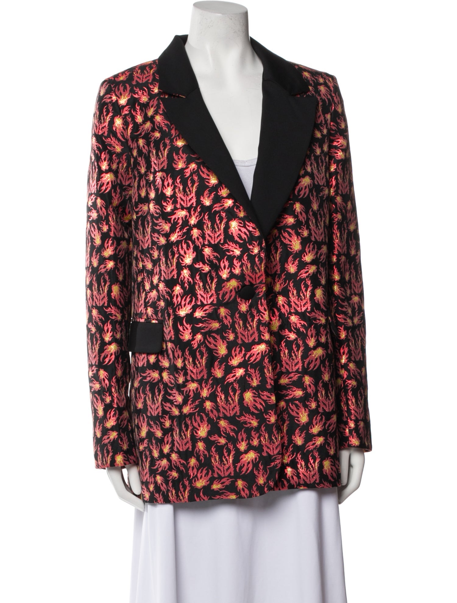 Marcell Von Berlin Printed Embroidered Accent Blazer w/ Tags