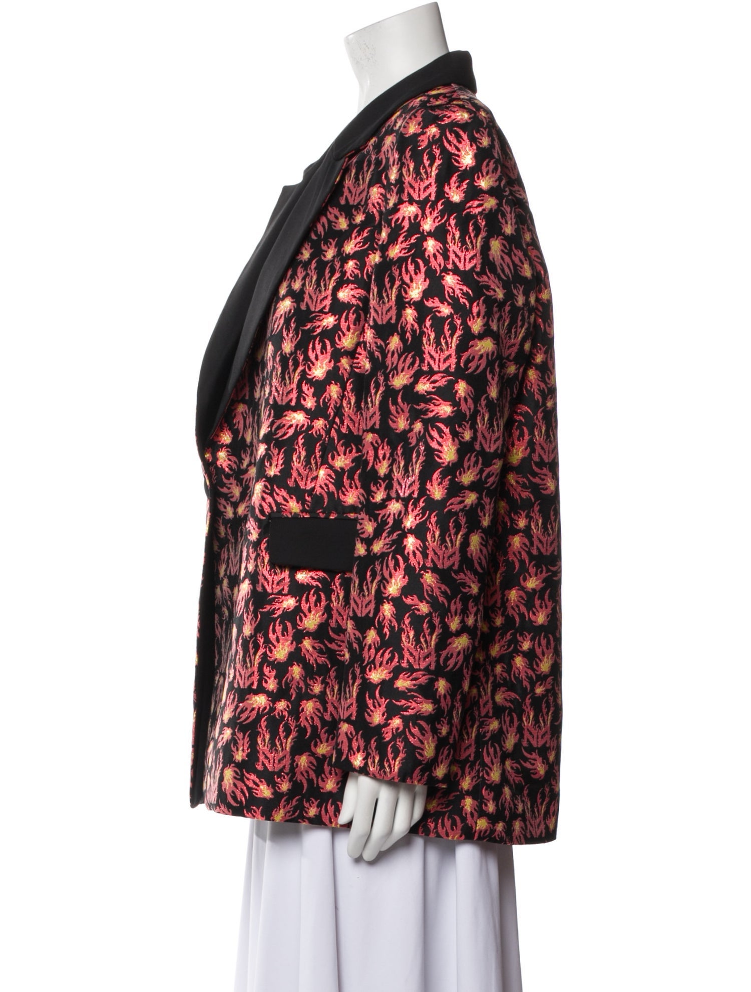 Marcell Von Berlin Printed Embroidered Accent Blazer w/ Tags
