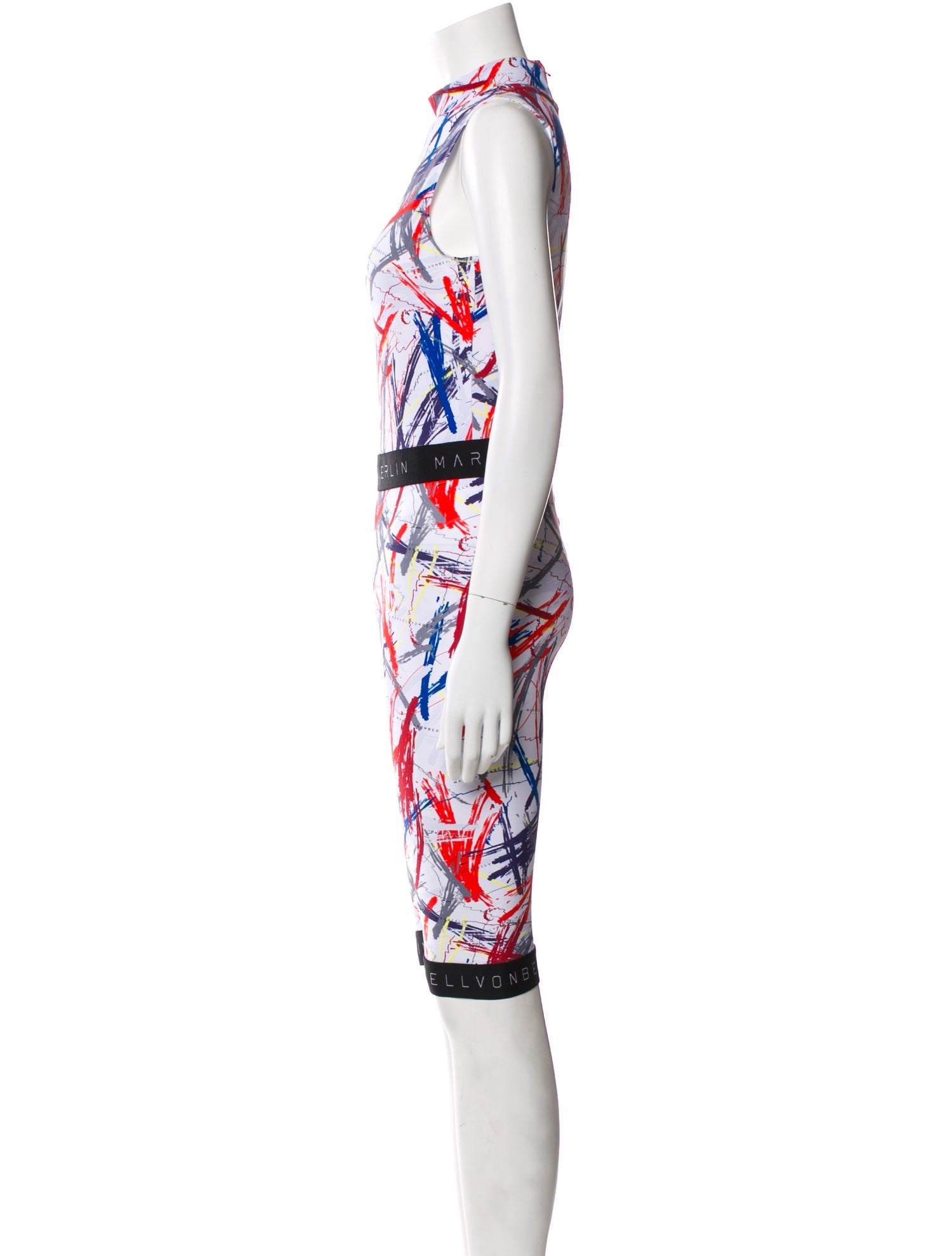 Marcell Von Berlin Printed Mock Neck Romper