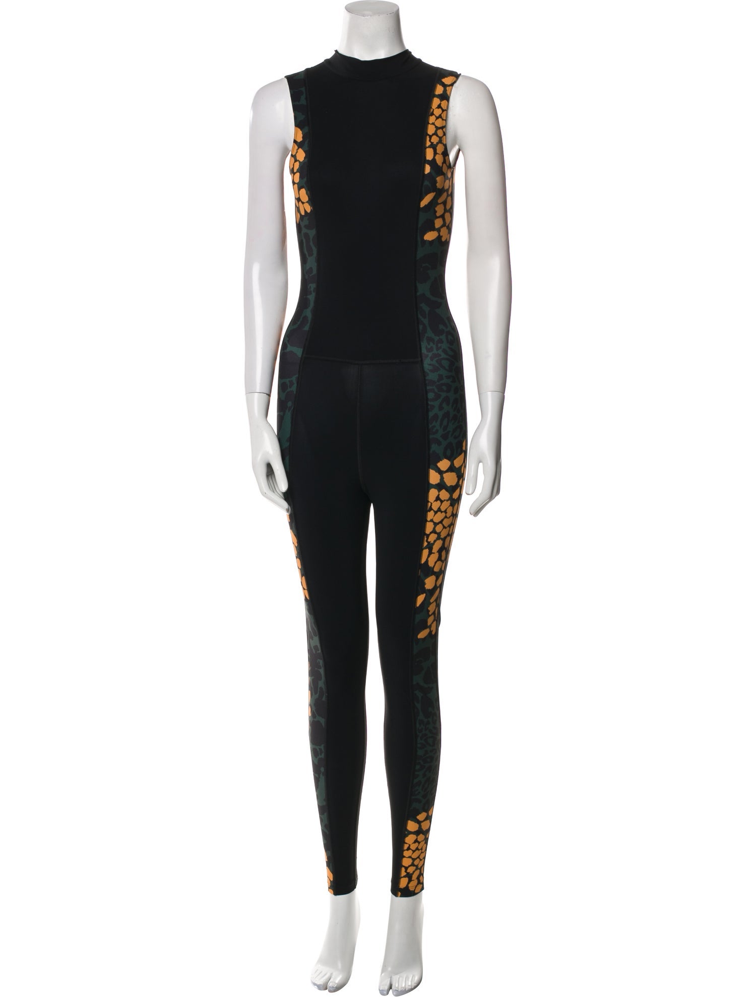 Marcell Von Berlin Graphic Print Mock Neck Jumpsuit