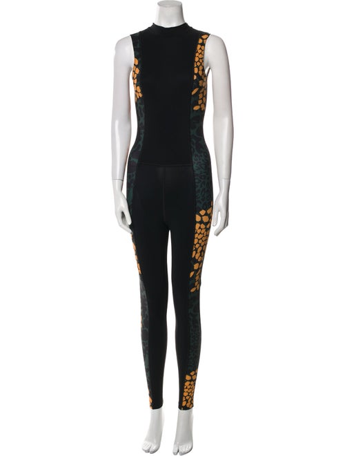 Marcell Von Berlin Graphic Print Mock Neck Jumpsuit