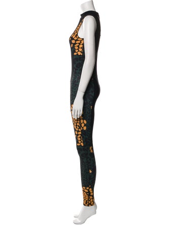 Marcell Von Berlin Graphic Print Mock Neck Jumpsuit