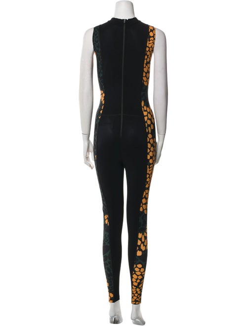 Marcell Von Berlin Graphic Print Mock Neck Jumpsuit