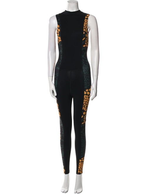 Marcell Von Berlin Graphic Print Mock Neck Jumpsuit