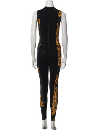 Marcell Von Berlin Printed Mock Neck Jumpsuit