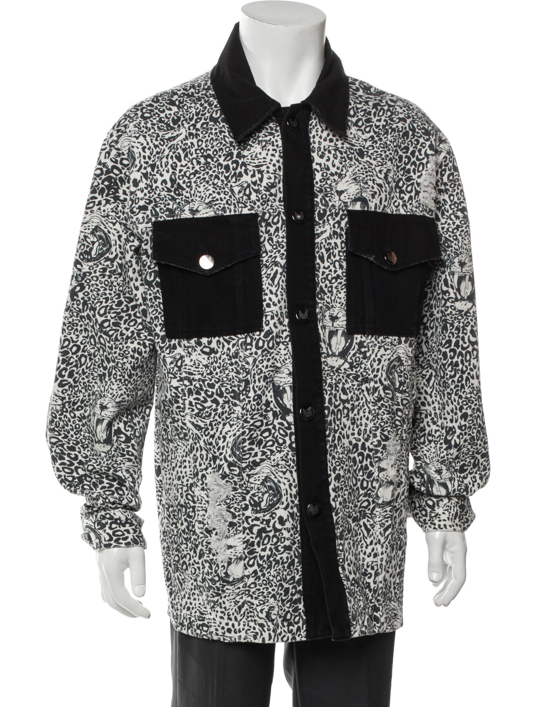 Marcell Von Berlin Animal Print Trucker Jacket