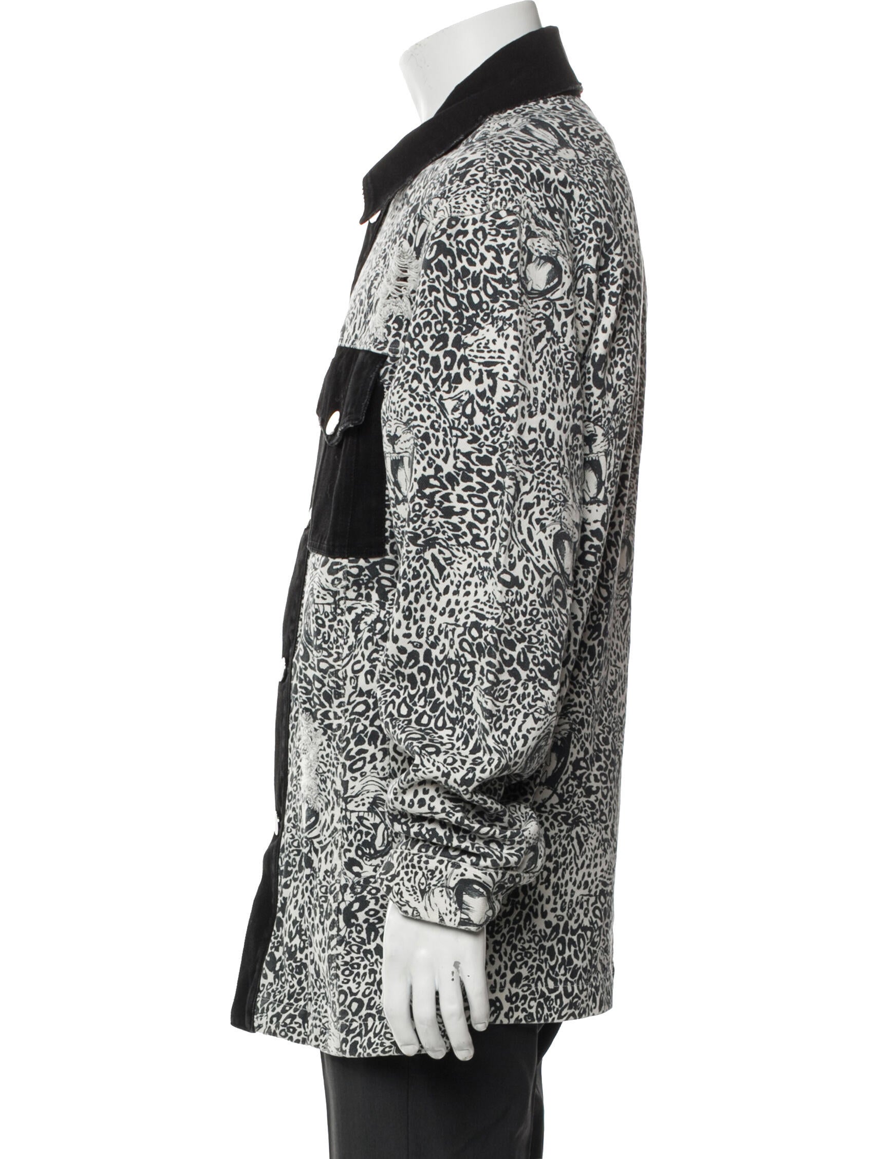 Marcell Von Berlin Animal Print Trucker Jacket