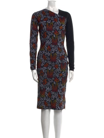 Marcell Von Berlin Floral Print Knee-Length Dress