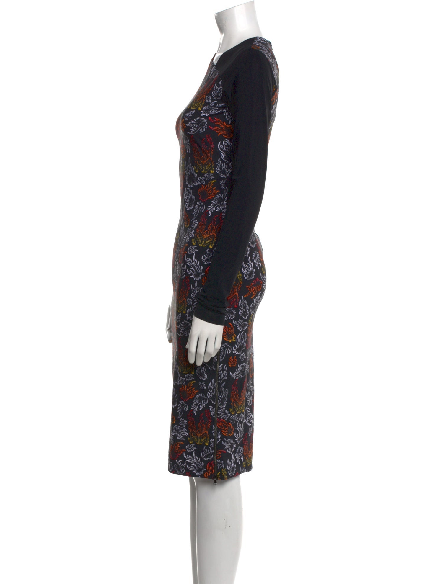 Marcell Von Berlin Floral Print Knee-Length Dress
