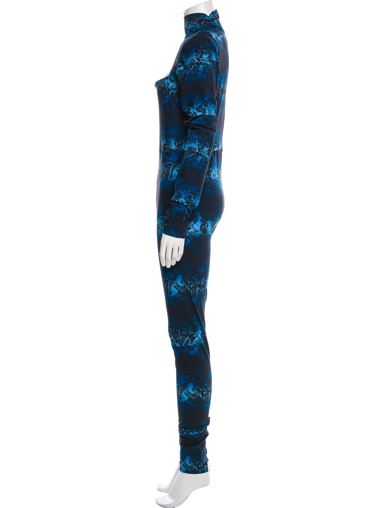 Marcell Von Berlin Animal Print Turtleneck Jumpsuit