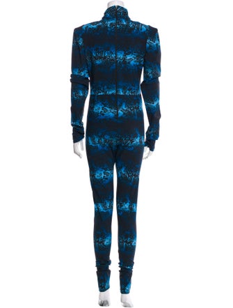 Marcell Von Berlin Animal Print Turtleneck Jumpsuit
