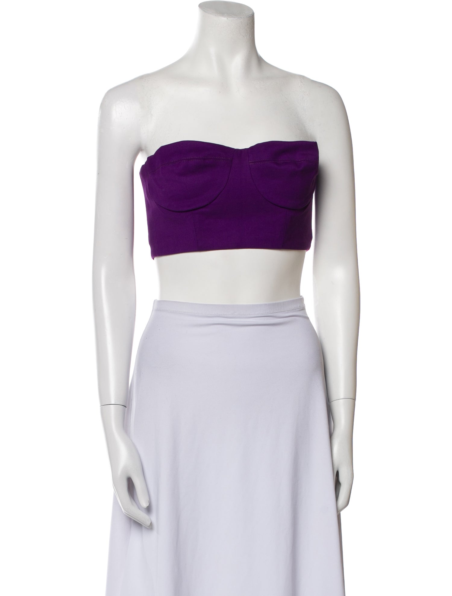 Marcell Von Berlin Virgin Wool Strapless Crop Top w/ Tags