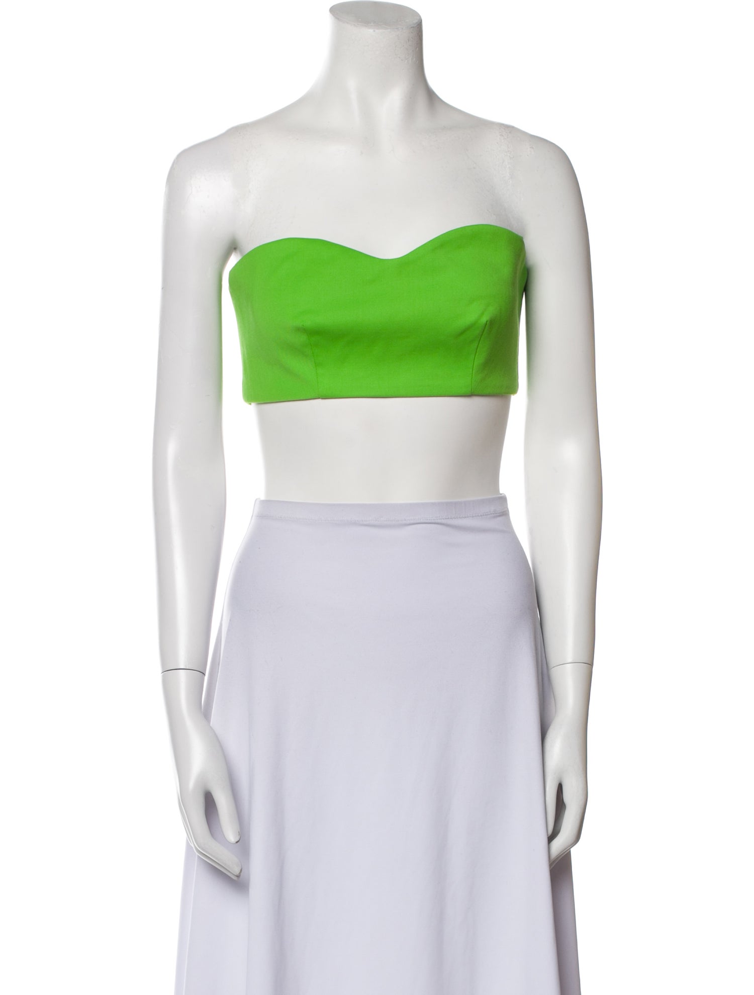 Marcell Von Berlin Virgin Wool Strapless Crop Top