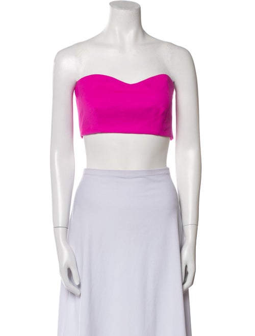 Marcell Von Berlin Virgin Wool Strapless Crop Top