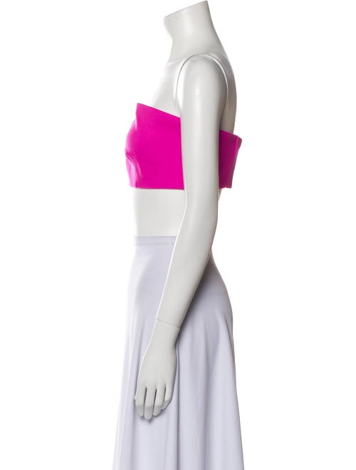 Marcell Von Berlin Virgin Wool Strapless Crop Top