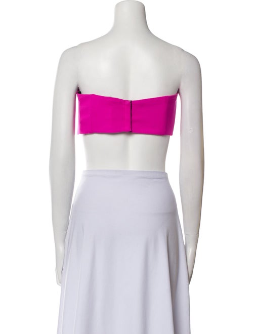 Marcell Von Berlin Virgin Wool Strapless Crop Top