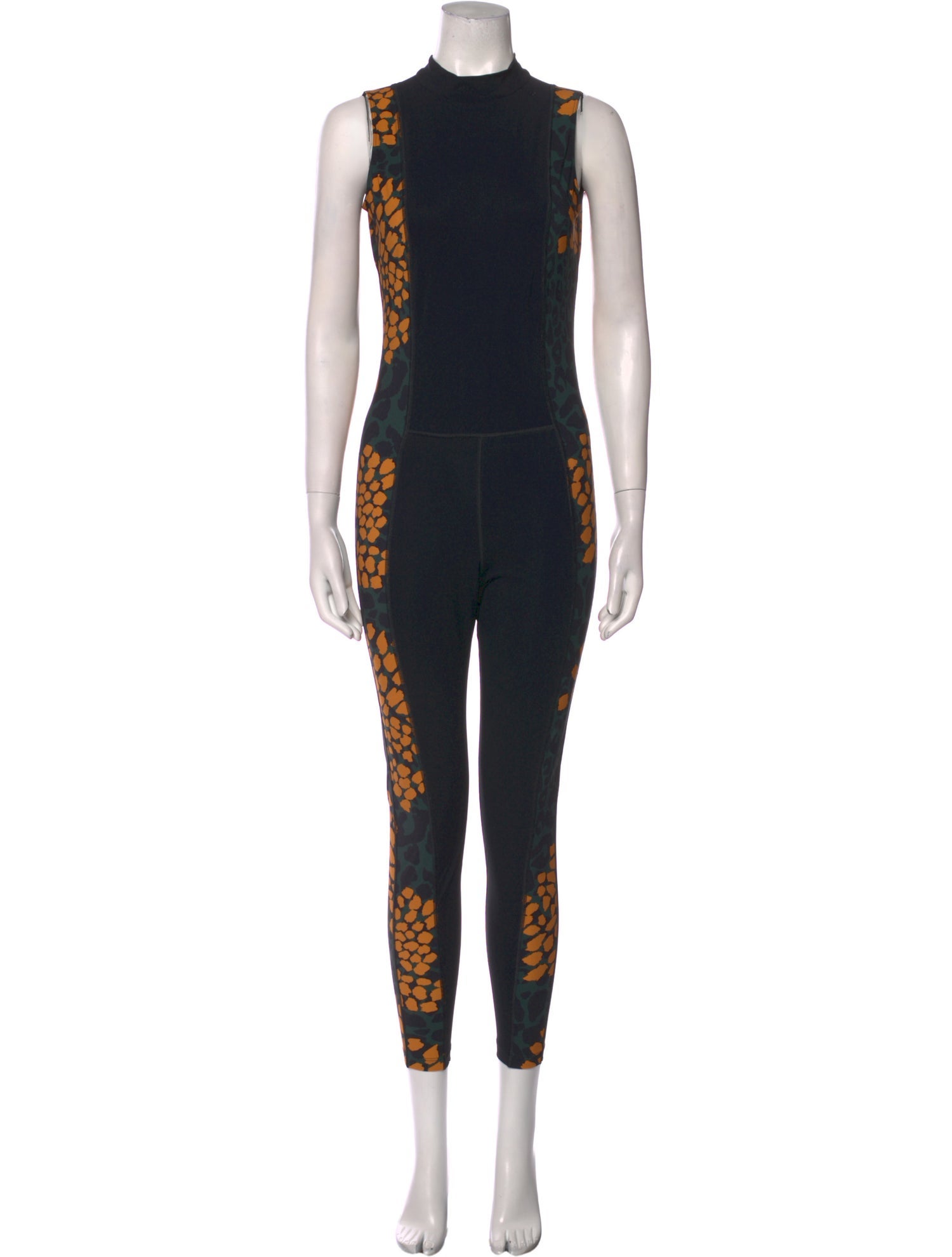 Marcell Von Berlin Graphic Print Mock Neck Jumpsuit