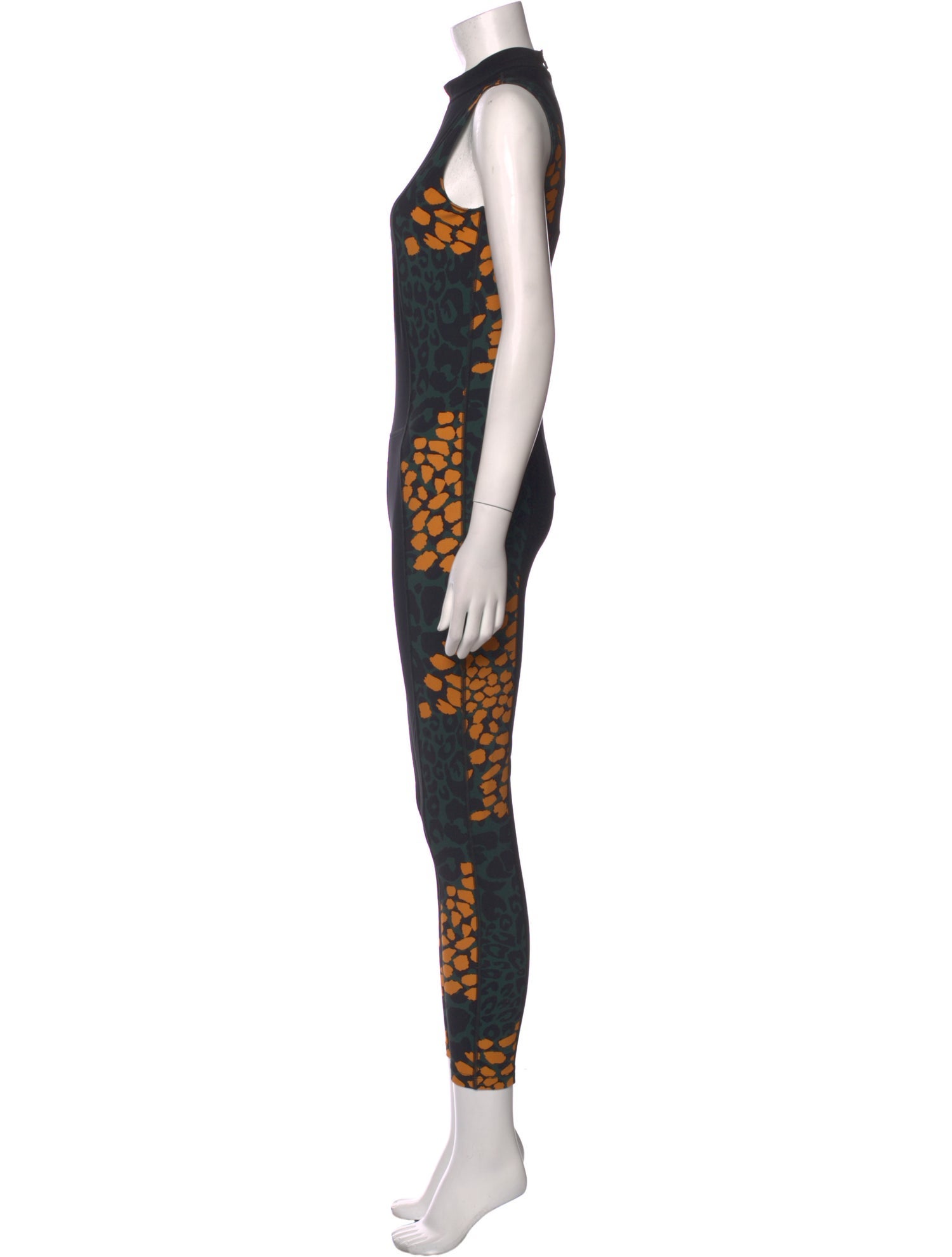 Marcell Von Berlin Graphic Print Mock Neck Jumpsuit