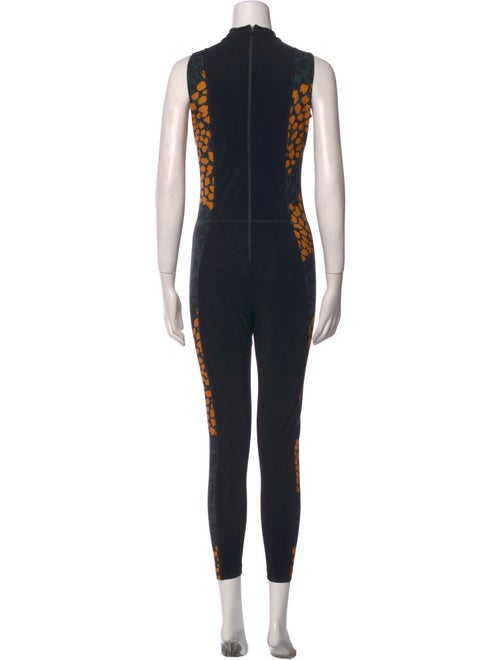 Marcell Von Berlin Graphic Print Mock Neck Jumpsuit