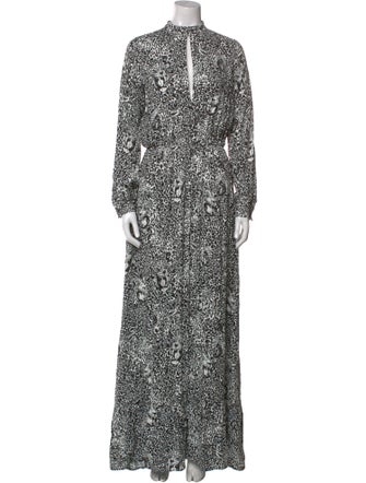 Marcell Von Berlin Animal Print Long Dress