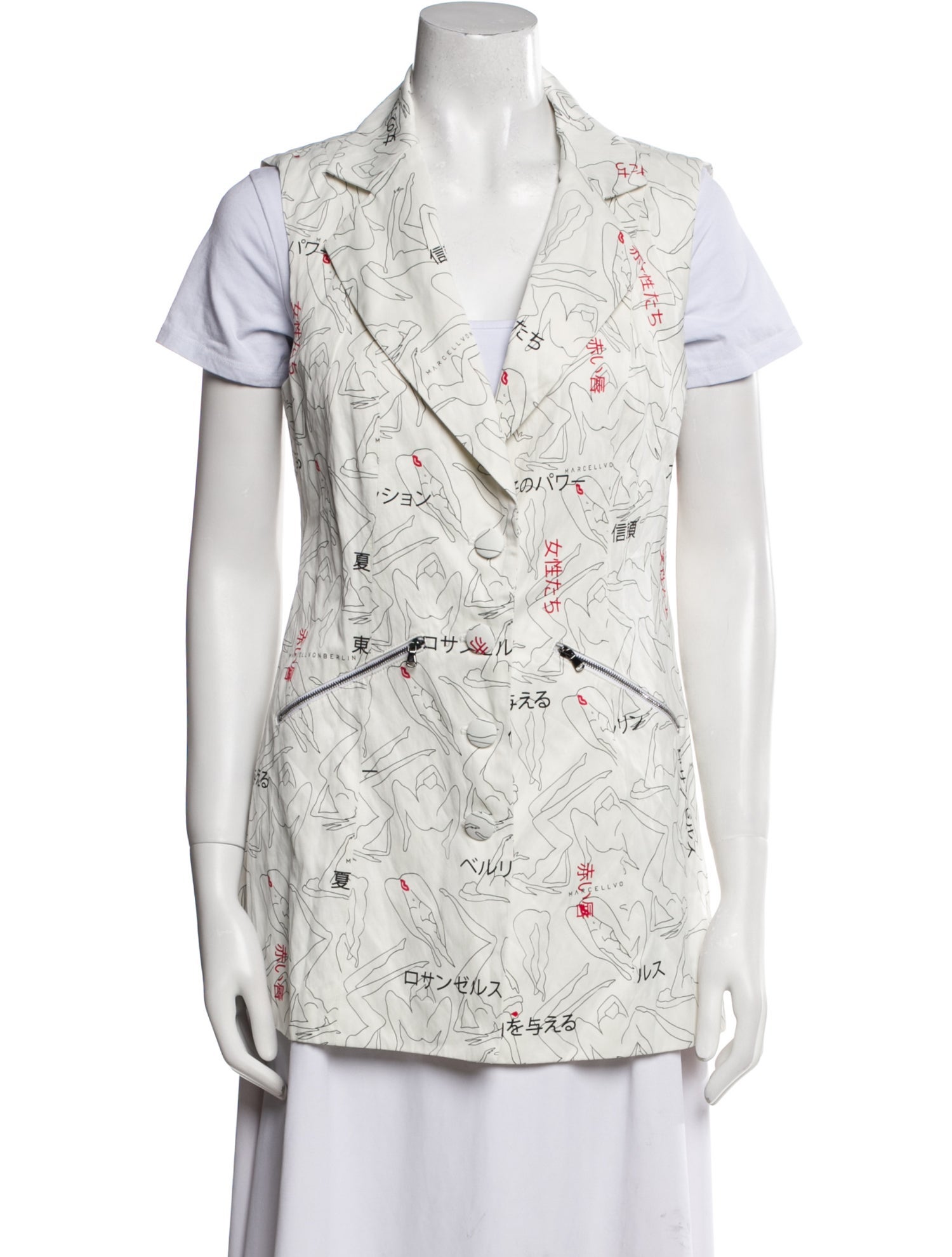 Marcell Von Berlin Floral Print Vest