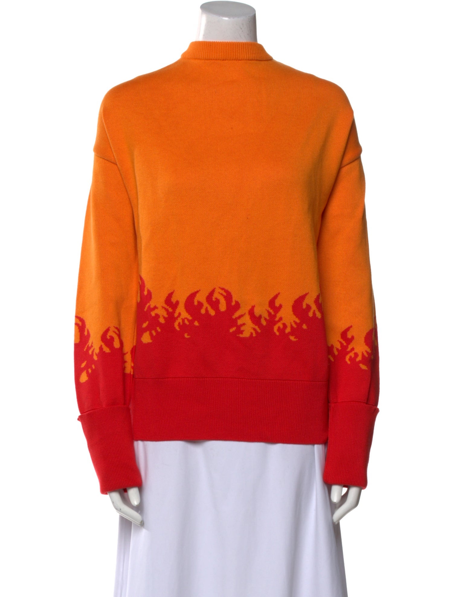 Marcell Von Berlin Printed Mock Neck Sweater