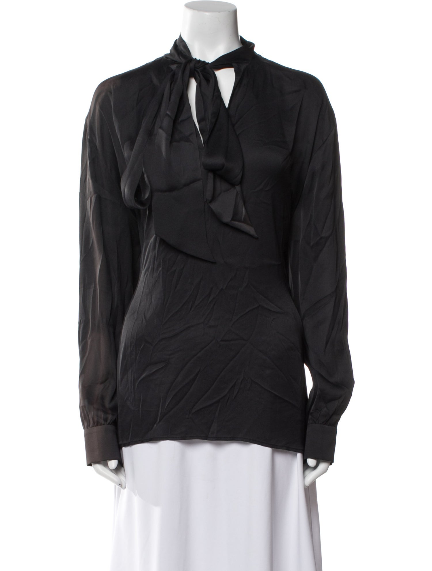 Marcell Von Berlin Tie Neck Long Sleeve Blouse w/ Tags