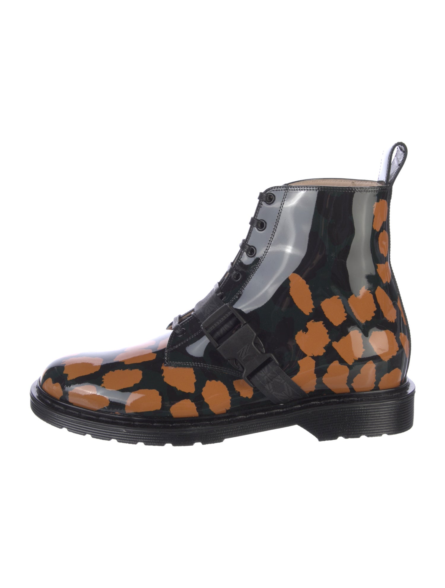 Marcell Von Berlin Patent Leather Printed Chelsea Boots w/ Tags