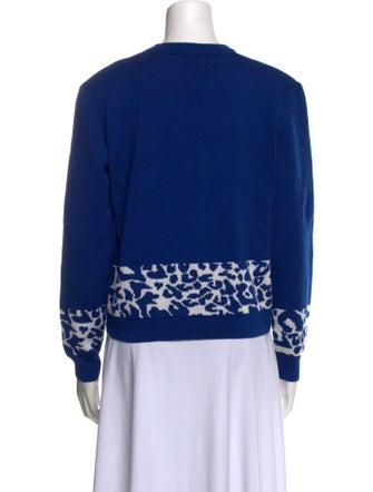 Marcell Von Berlin Virgin Wool Graphic Print Sweater