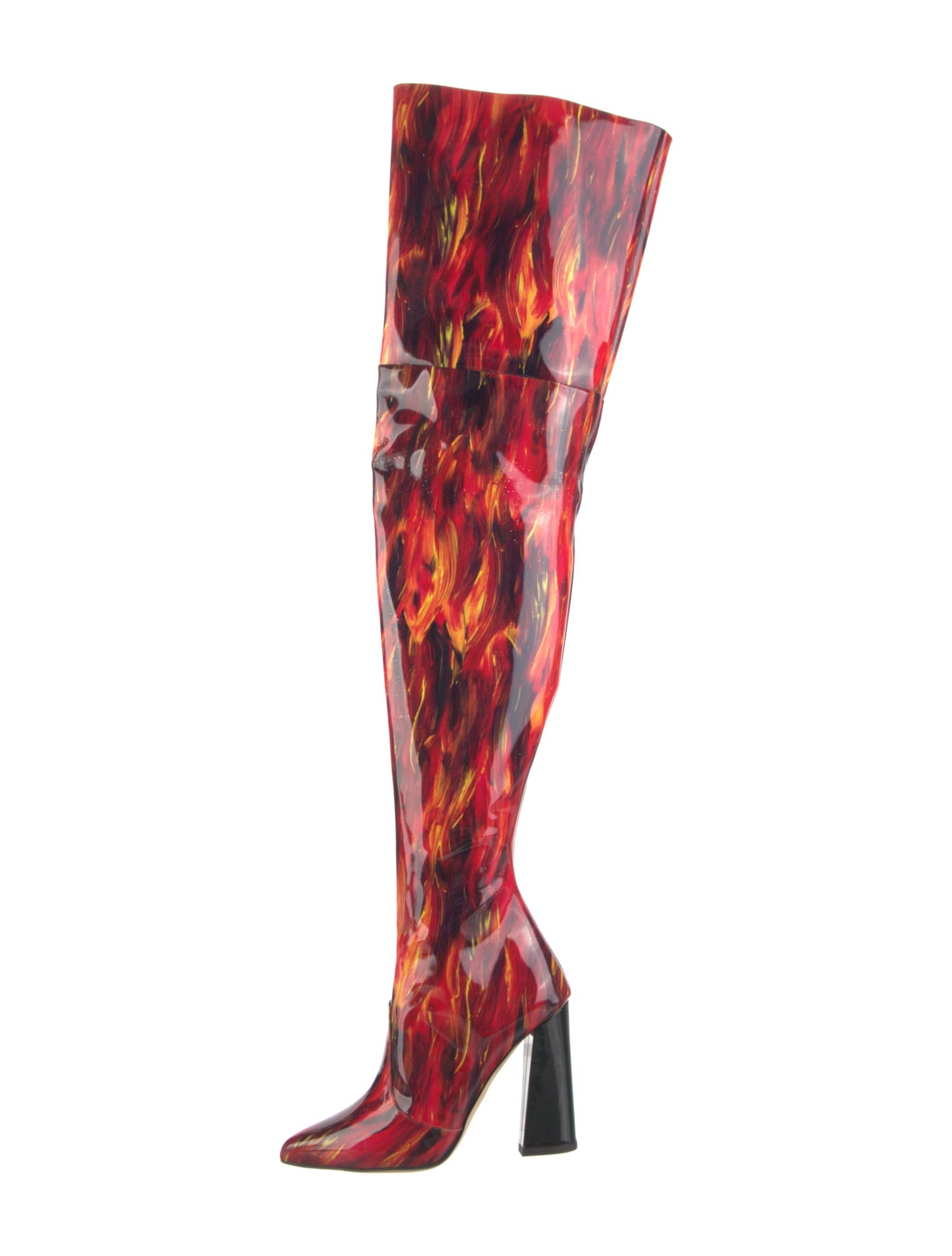 Marcell Von Berlin Patent Leather Printed Boots
