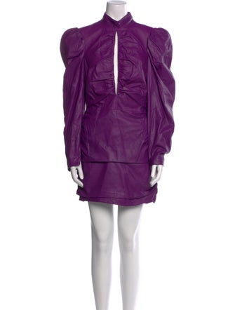 Marcell Von Berlin Leather Mini Dress