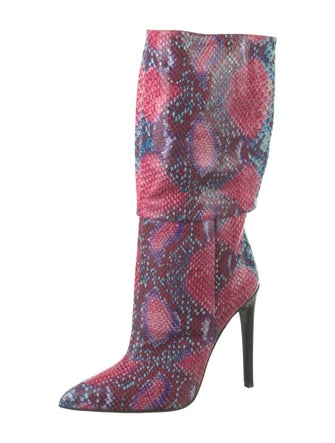 Marcell Von Berlin Snakeskin Animal Print Boots