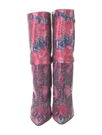 Marcell Von Berlin Snakeskin Animal Print Boots