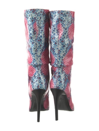 Marcell Von Berlin Snakeskin Animal Print Boots