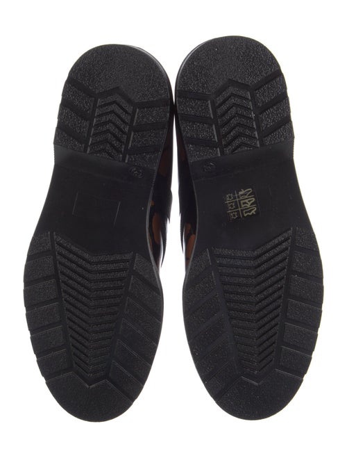 Marcell Von Berlin Patent Leather Animal Print Lace-Up Boots