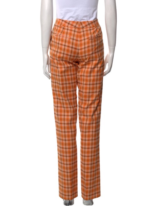 Marcell Von Berlin Plaid Print Straight Leg Pants