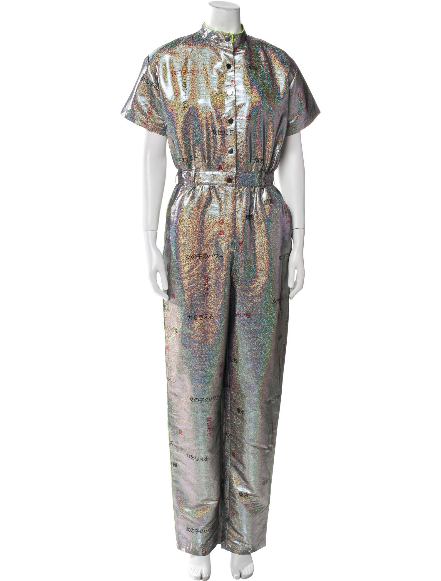 Marcell Von Berlin Printed Mock Neck Jumpsuit