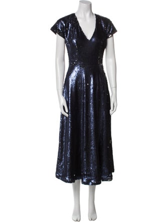 Marcell Von Berlin V-Neck Long Dress