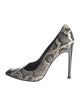 Marcell Von Berlin Embossed Leather Animal Print Pumps