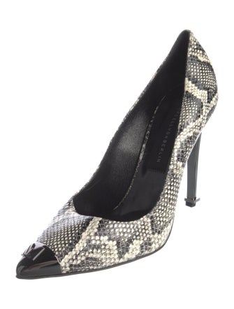 Marcell Von Berlin Embossed Leather Animal Print Pumps