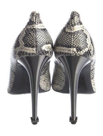 Marcell Von Berlin Embossed Leather Animal Print Pumps