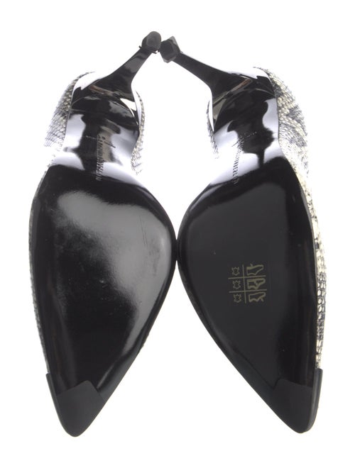 Marcell Von Berlin Embossed Leather Animal Print Pumps