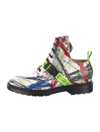 Marcell Von Berlin Leather Printed Lace-Up Boots