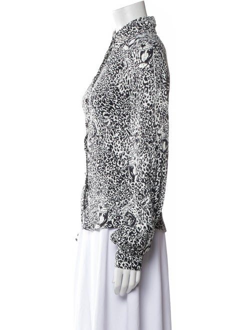 Marcell Von Berlin Silk Printed Button-Up Top