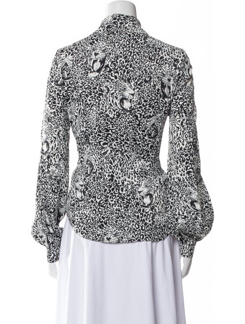 Marcell Von Berlin Silk Printed Button-Up Top