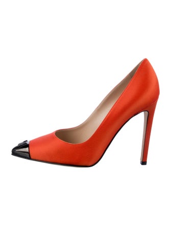 Marcell Von Berlin Patent Leather Colorblock Pattern Pumps