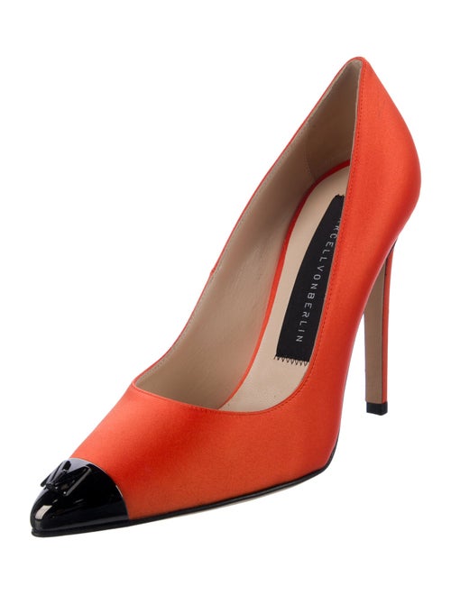 Marcell Von Berlin Patent Leather Colorblock Pattern Pumps