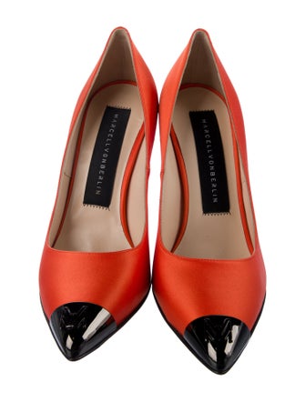Marcell Von Berlin Patent Leather Colorblock Pattern Pumps