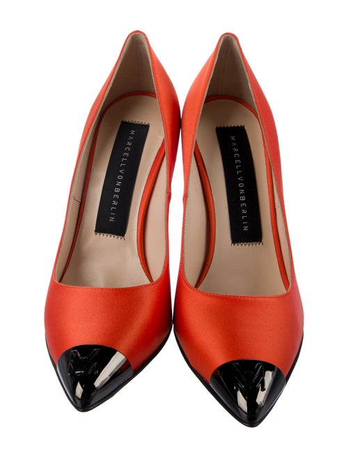 Marcell Von Berlin Patent Leather Colorblock Pattern Pumps