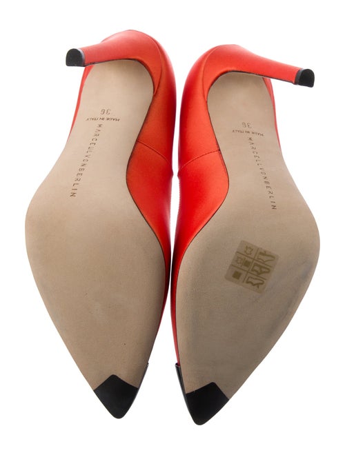 Marcell Von Berlin Patent Leather Colorblock Pattern Pumps